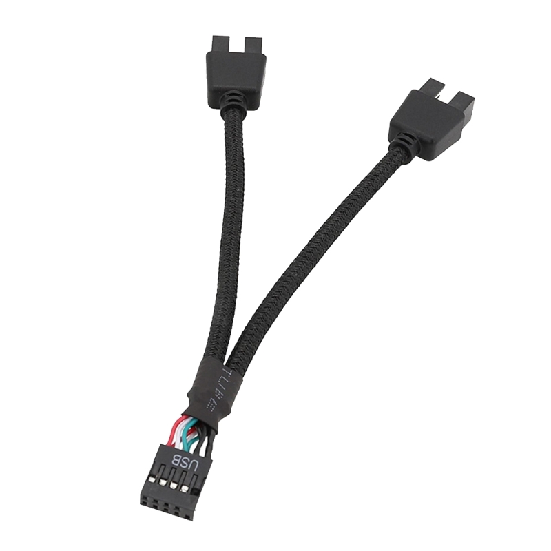 Motherboard USB 2.0 9pin Header 1 to 2 Extension Hub Splitter Adapter Converter