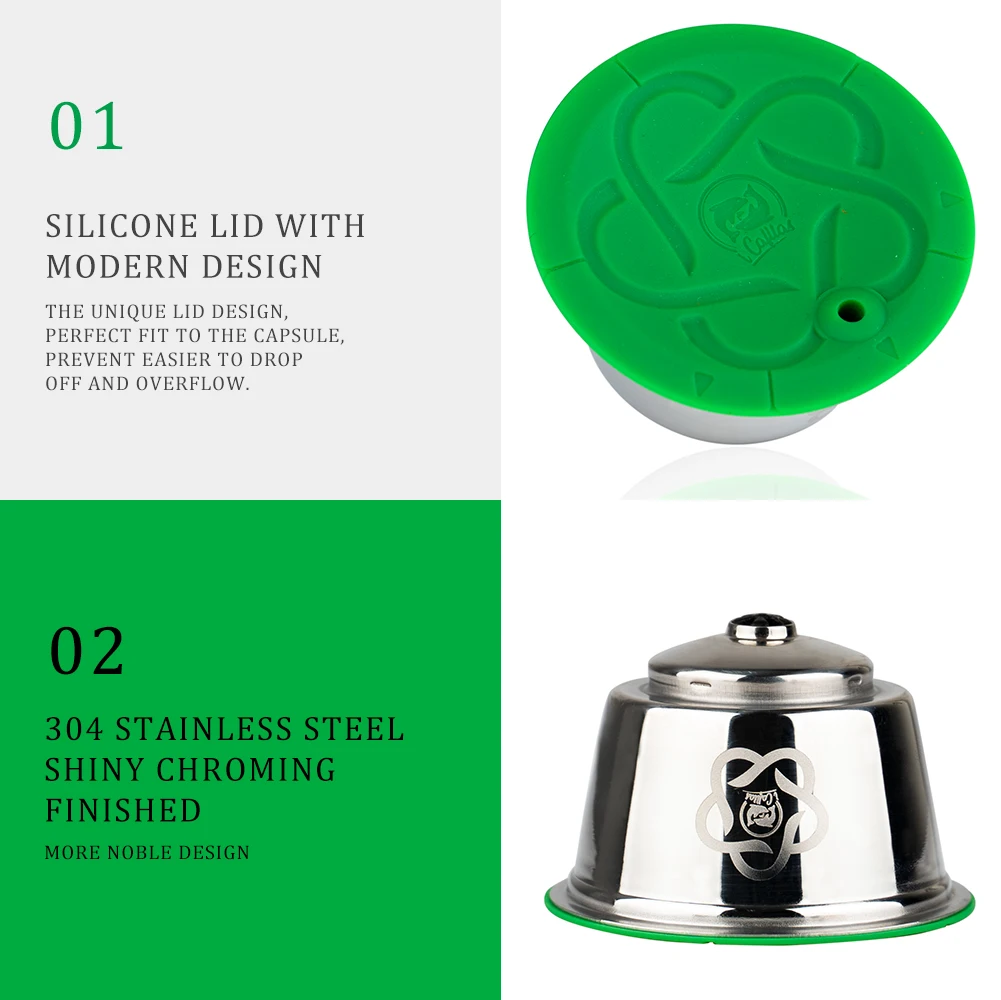 Reusable Coffee Capsule for Nescafe Dolce Gusto Genius S Plus Stainless Steel Refillable Coffee Pod Filters