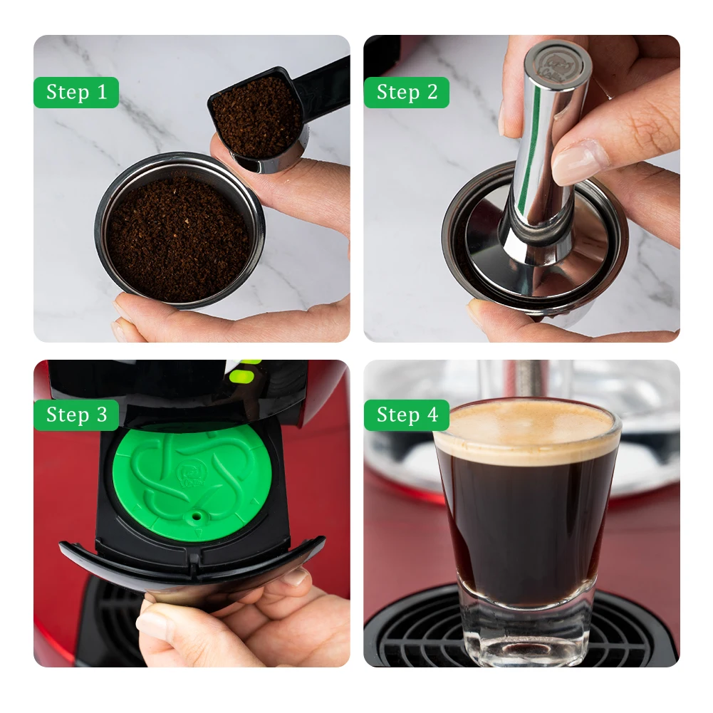 Reusable Coffee Capsule for Nescafe Dolce Gusto Genius S Plus Stainless Steel Refillable Coffee Pod Filters