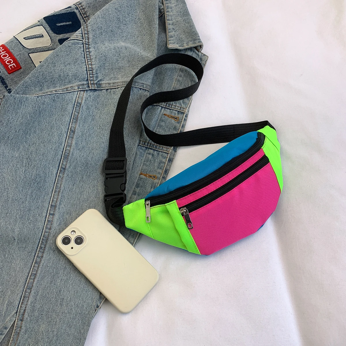 Fanny Pack Sports Festival Workout Traveling Running Large Crossbody Casual Hands-Free Wallets Waist Pack Phone Bag
