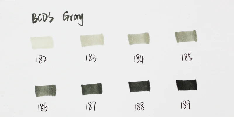 Finecolour 8 Colors Double-headed Soft Brush Professional Sketch Alcohol Based Ink Gray Series Art Markers EF102
