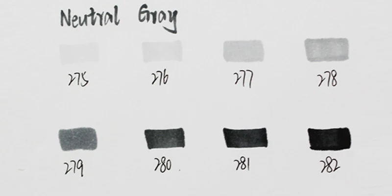 Finecolour 8 Colors Double-headed Soft Brush Professional Sketch Alcohol Based Ink Gray Series Art Markers EF102