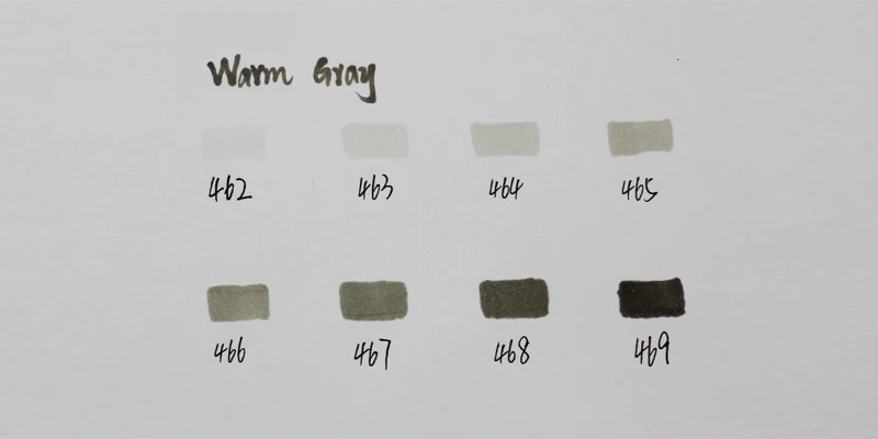 Finecolour 8 Colors Double-headed Soft Brush Professional Sketch Alcohol Based Ink Gray Series Art Markers EF102