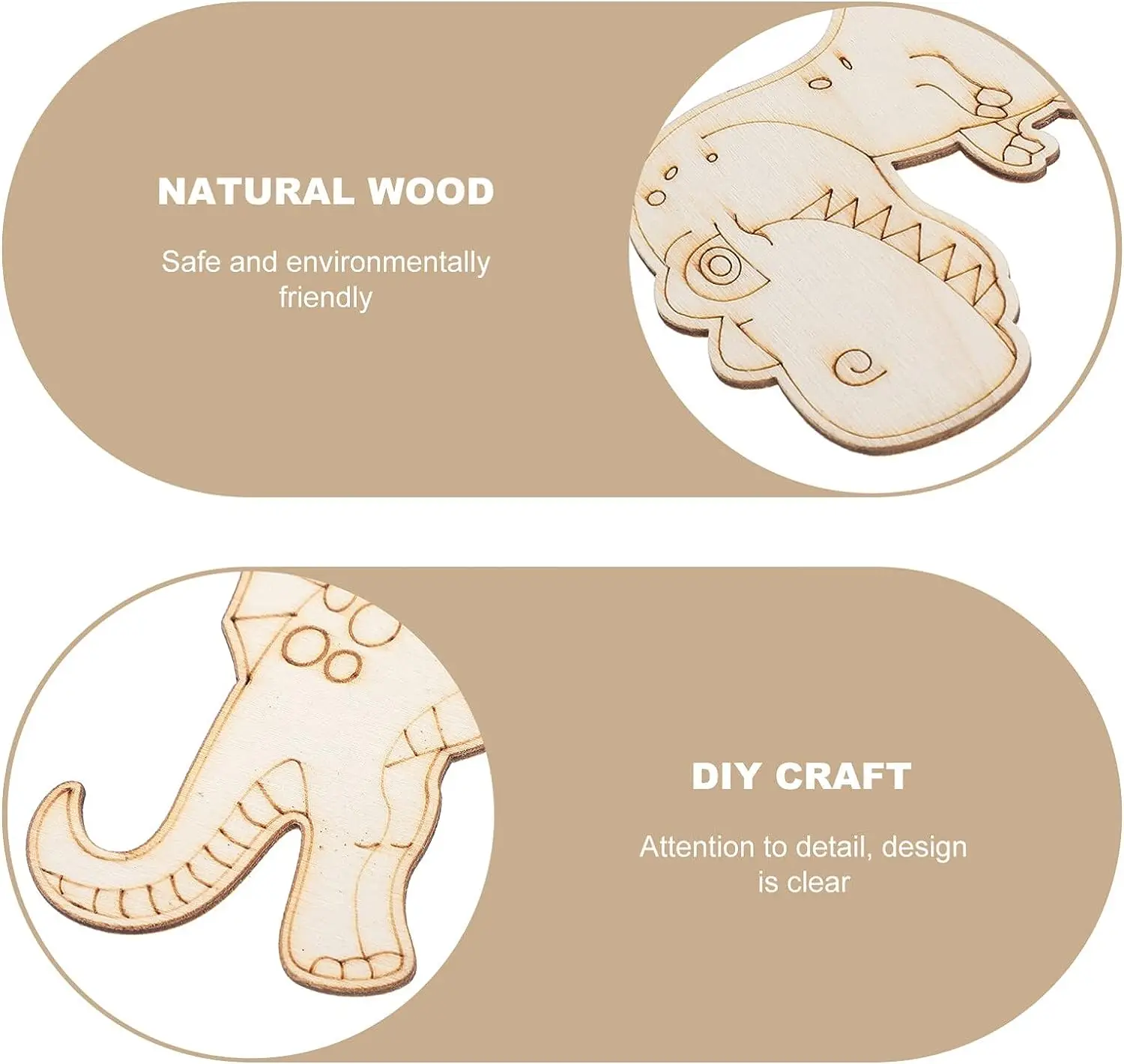 Unfinished Wooden Dinosaur Animal Laser Cut, DIY Craft Party Deco Art Deco Room Decor, Kindergarden Pre-school Drawing
