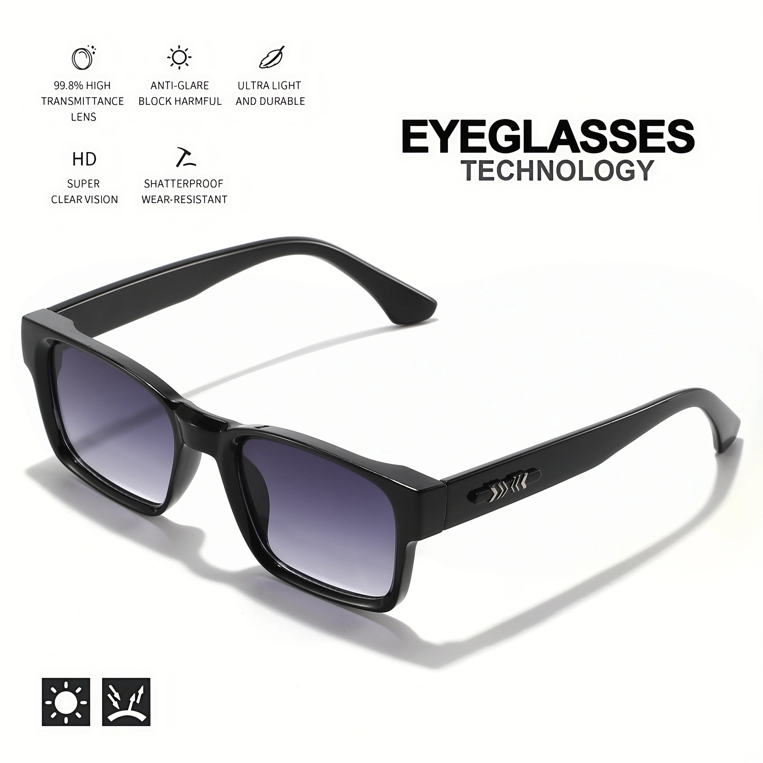 Retro Punk Fashion Sunglasses - Square Protective Frame, UV400 Unisex for Outdoor Adventures & Casual Style