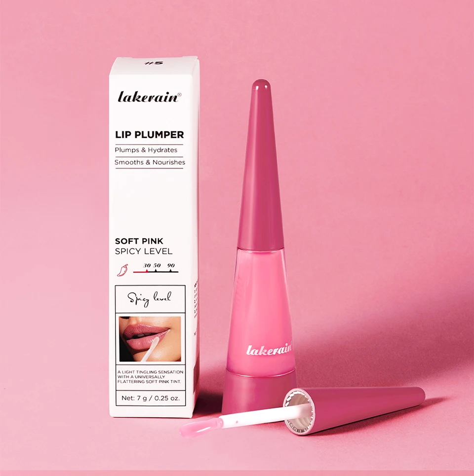 Lakerain Lip Plumper Deep Hydration Long-Lasting Nourishment High-Shine Gloss Shining Voluminous Finish Lip Moisturizing Liquid