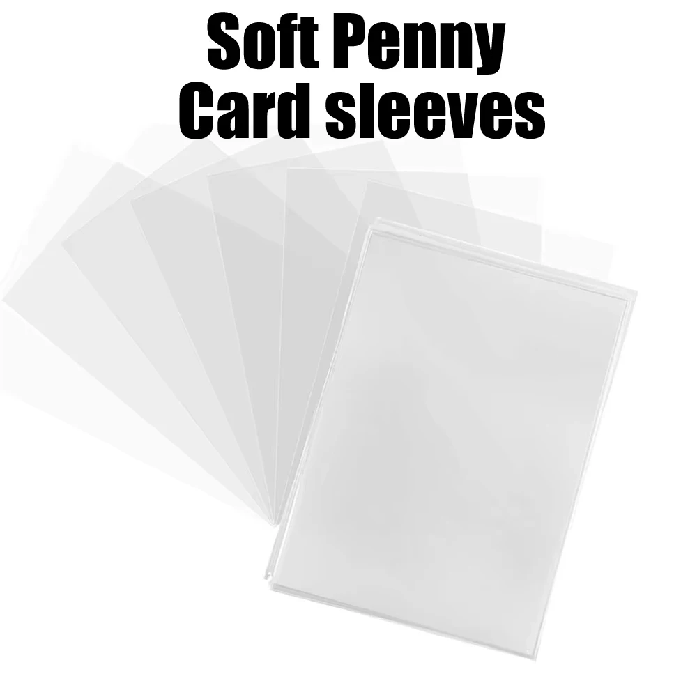 100-600pcs Card Sleeves Hard Soft Card Holder Covered With Protective Filmclear Trading Protectors For Football Sports Game Card