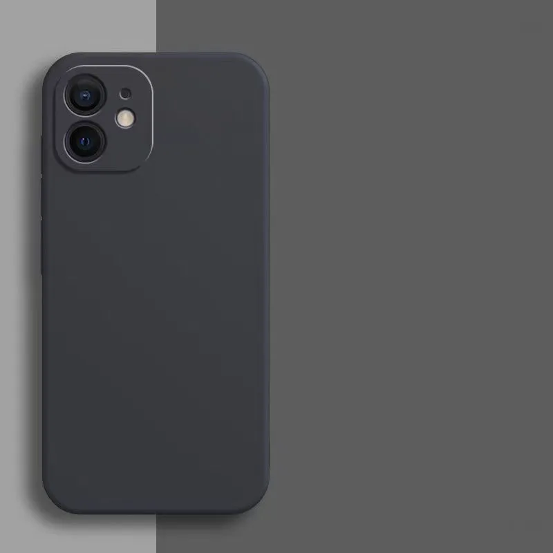 Candy Color Silicone Soft Case For iphone 11 12 13 mini 14 15 16 Plus 16e 17 Air Pro Max Shockproof Camera Protective Cover Case
