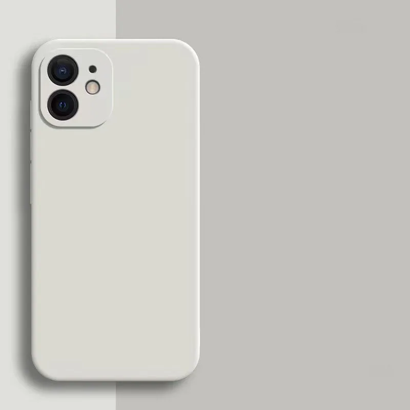 Candy Color Silicone Soft Case For iphone 11 12 13 mini 14 15 16 Plus 16e 17 Air Pro Max Shockproof Camera Protective Cover Case