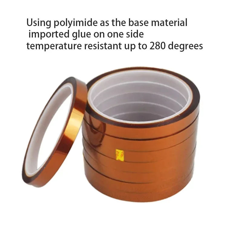280° High Temperature Heat BGA Pi Tape Thermal Insulation Tape Polyimide Adhesive Insulating Tape 3D Printing Board Protection