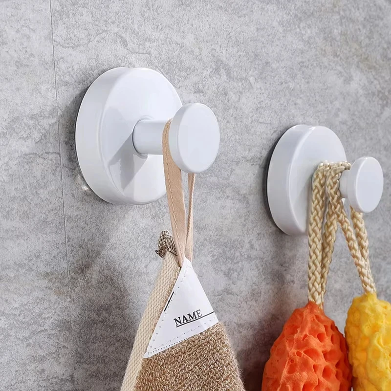Reusable Stainless Steel Suction Cup Hook Waterproof Wall Mount Hooks Punch-free Kitchen Bathroom Wall Hanger Towel Clothes