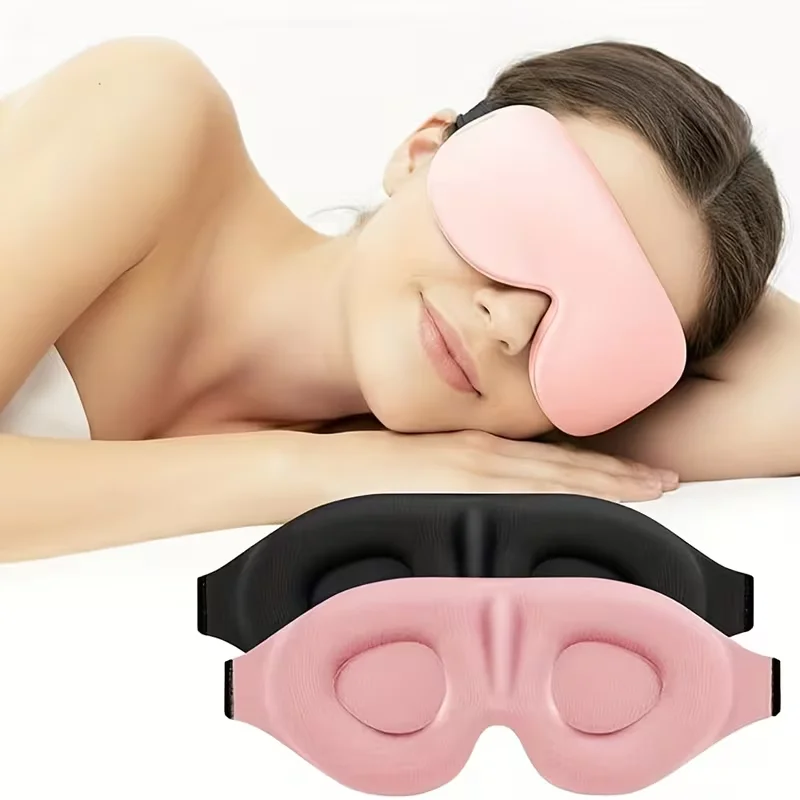 Super Soft 3D Sleeping Mask - Soft and Comfortable Eye Mask, Suitable for Both Men and Women for Travel and Home Use