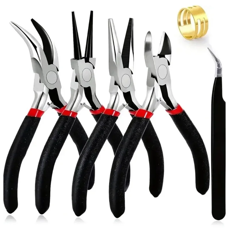 Jewelry Chain Clamp Pliers - Riveting Tool, DIY Chain Cutter & Opener, Adjustable Toothless Pliers for Jewelry Making