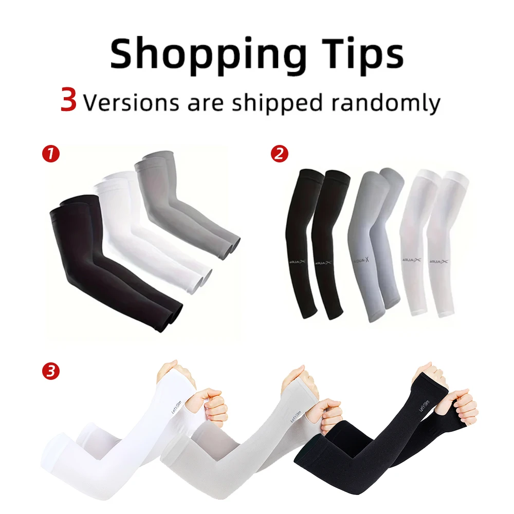 3 Pairs Breathable Sun Protection Sleeves UV Protective Arm Covers Uses for Sports Driving Outdoor Adventures Shield