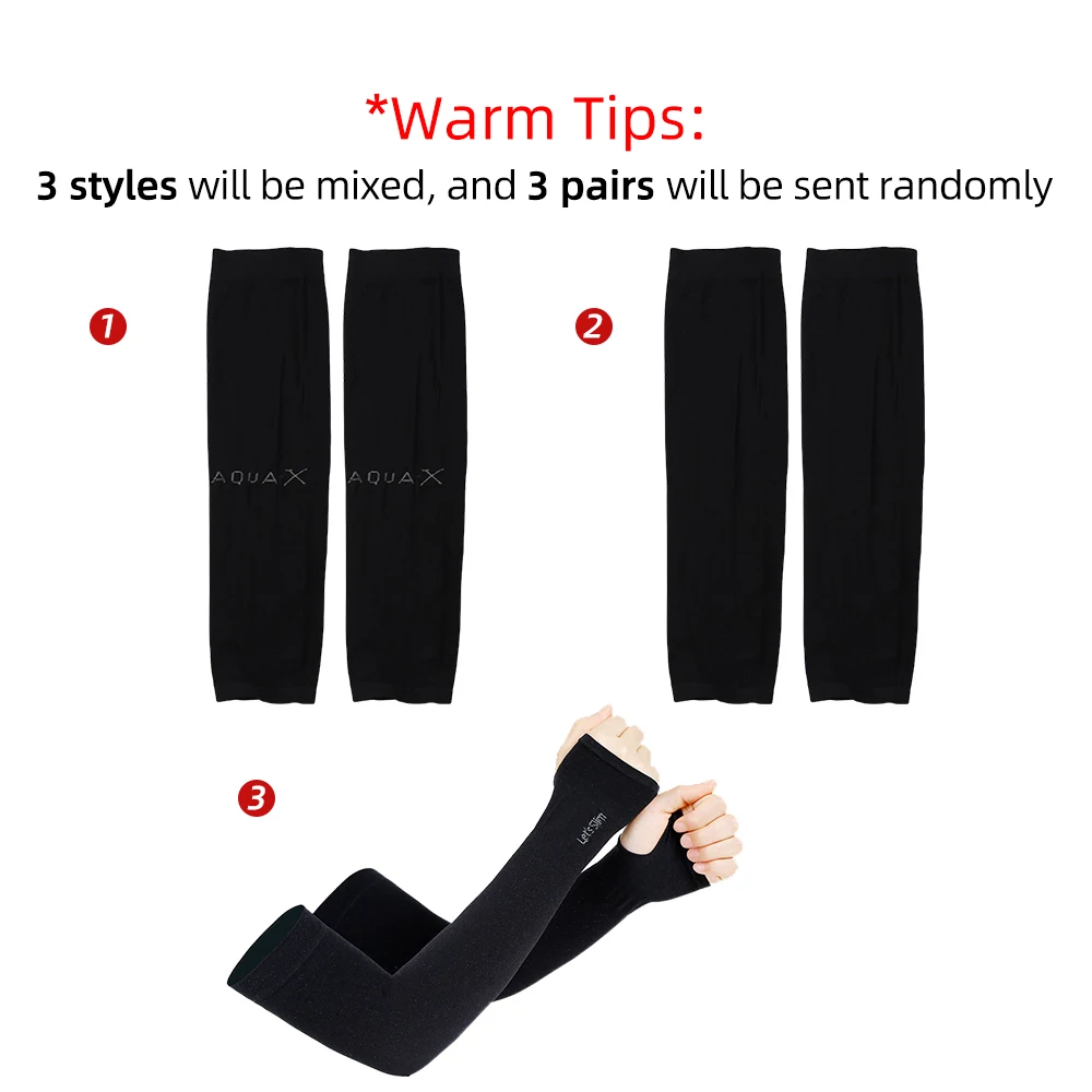 3 Pairs Breathable Sun Protection Sleeves UV Protective Arm Covers Uses for Sports Driving Outdoor Adventures Shield