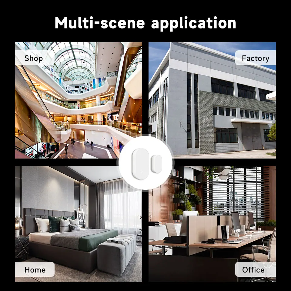 Tuya Zigbee Door Window Sensor, Smart Life Magnetic Contact Alarm, Works with Alexa Google Assistant, Support Z2M Zigbee2MQTT