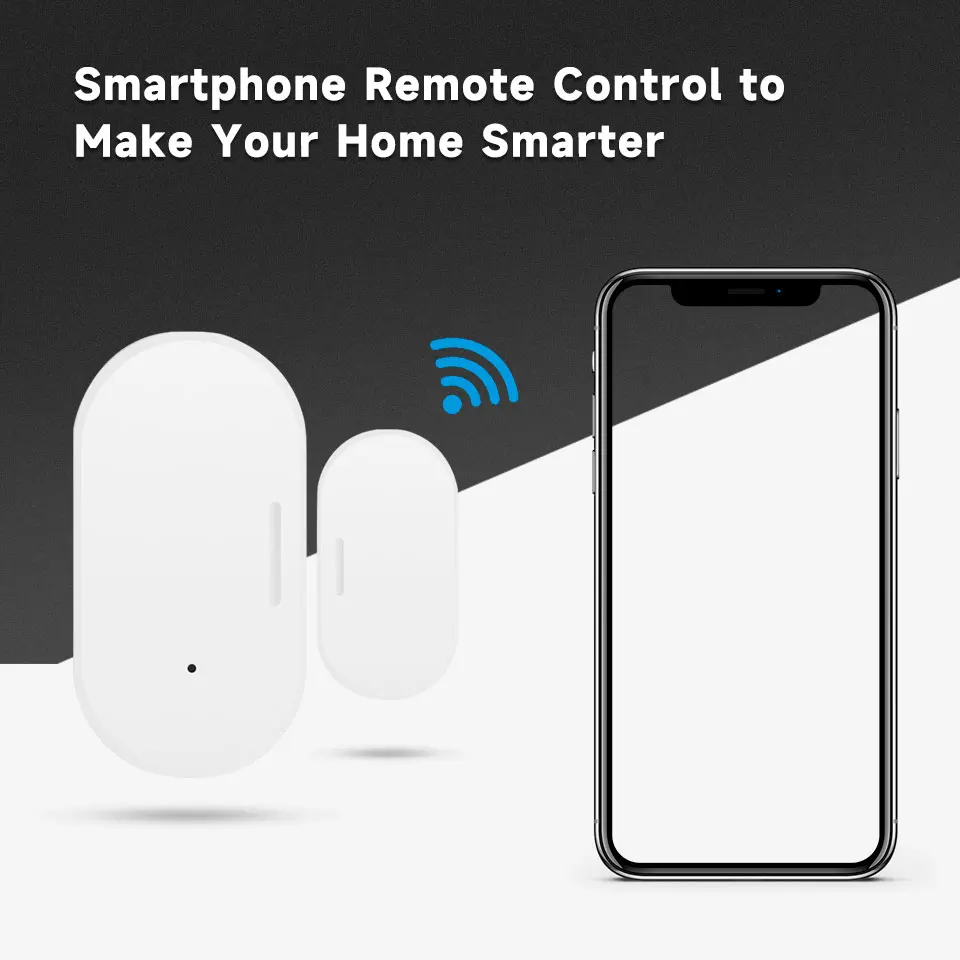 Tuya Zigbee Door Window Sensor, Smart Life Magnetic Contact Alarm, Works with Alexa Google Assistant, Support Z2M Zigbee2MQTT