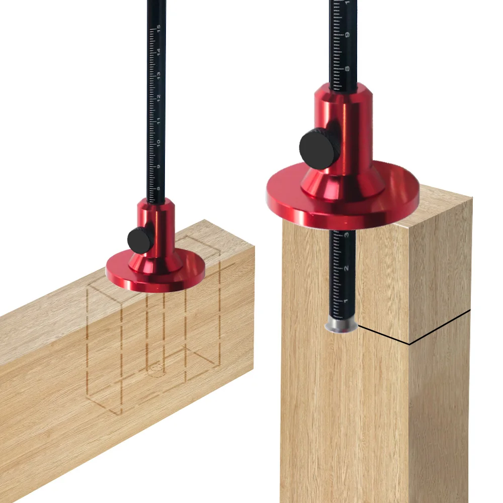 Woodworking Scriber Marking Tool with MM & Inch Scale, Precision Parallel Line Drawer for Mortise Layout Wood Measuring