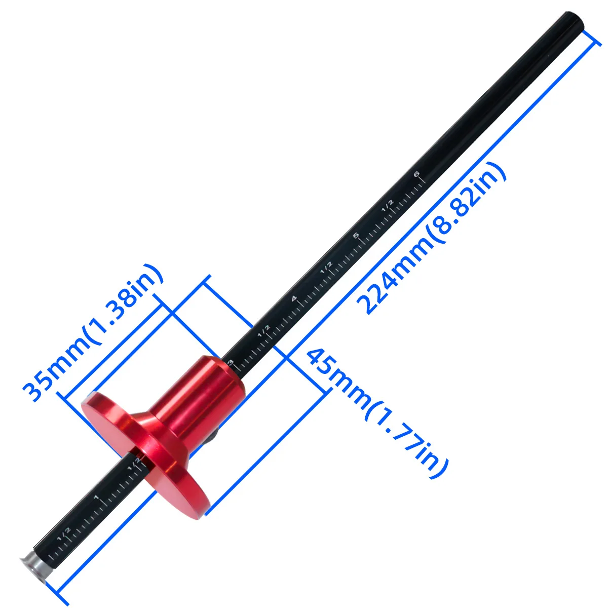 Woodworking Scriber Marking Tool with MM & Inch Scale, Precision Parallel Line Drawer for Mortise Layout Wood Measuring