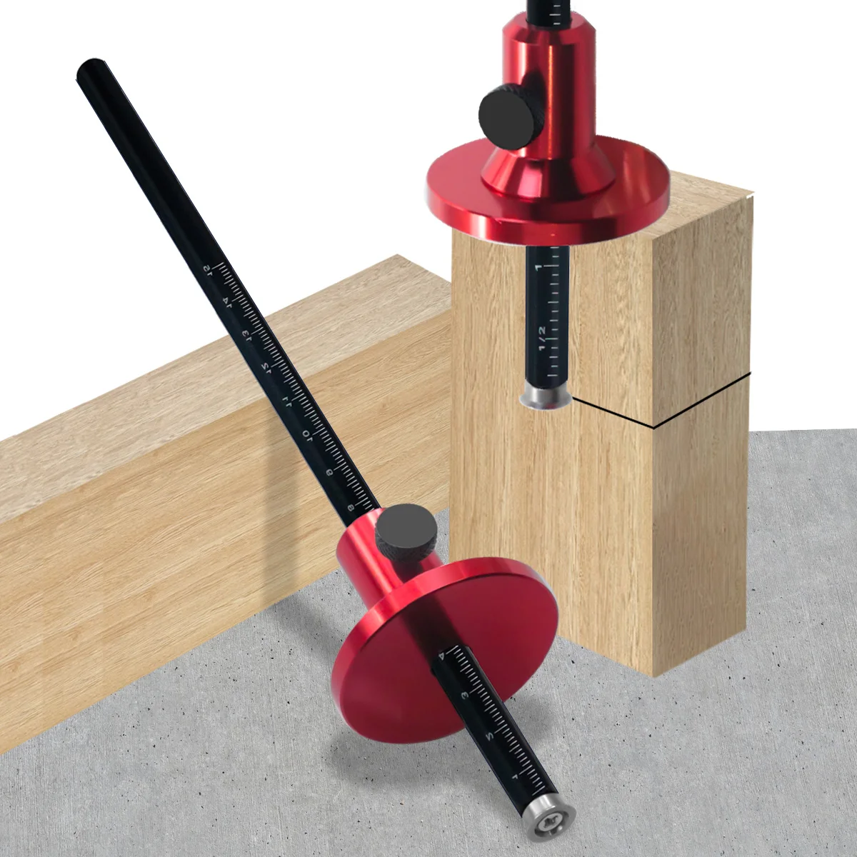 Woodworking Scriber Marking Tool with MM & Inch Scale, Precision Parallel Line Drawer for Mortise Layout Wood Measuring