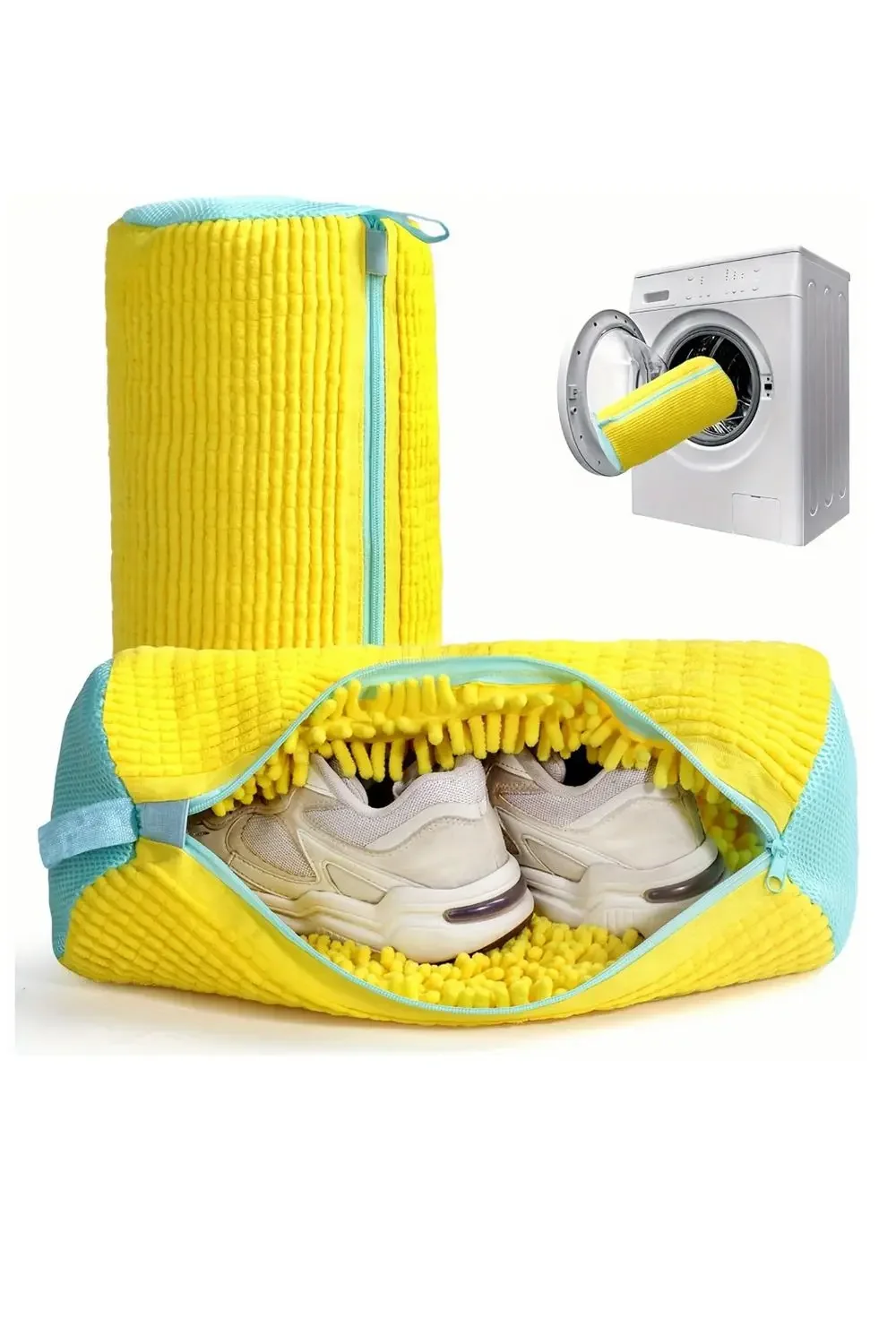 Durable Shoe Washing Machine Bag or brush for All Shoe Types,Ideal for Sneakers and Casual Shoes,Laundry Wash Bag