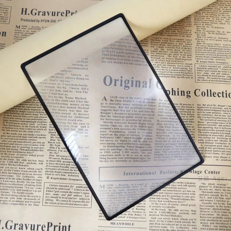 New Full Page Large Sheet Magnifier Magnifying Glass Reading Aid Glass Page Magnifying Lens Ultra-thin Reading Magnifier New