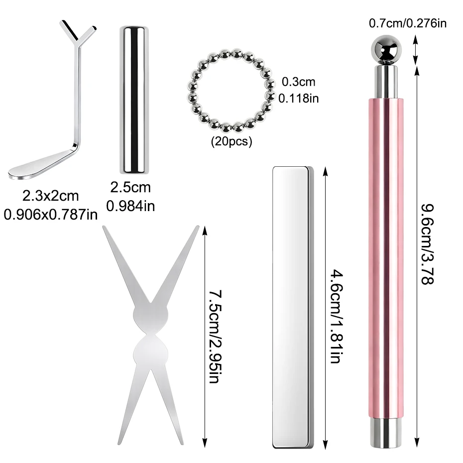 6pcs Cat Eye Nail Magnet Tool Set, French Tips Cat Eye Heart Magnets Nail Magnet Stick Cat Eye Gel Polish Magnets Tools Manicure
