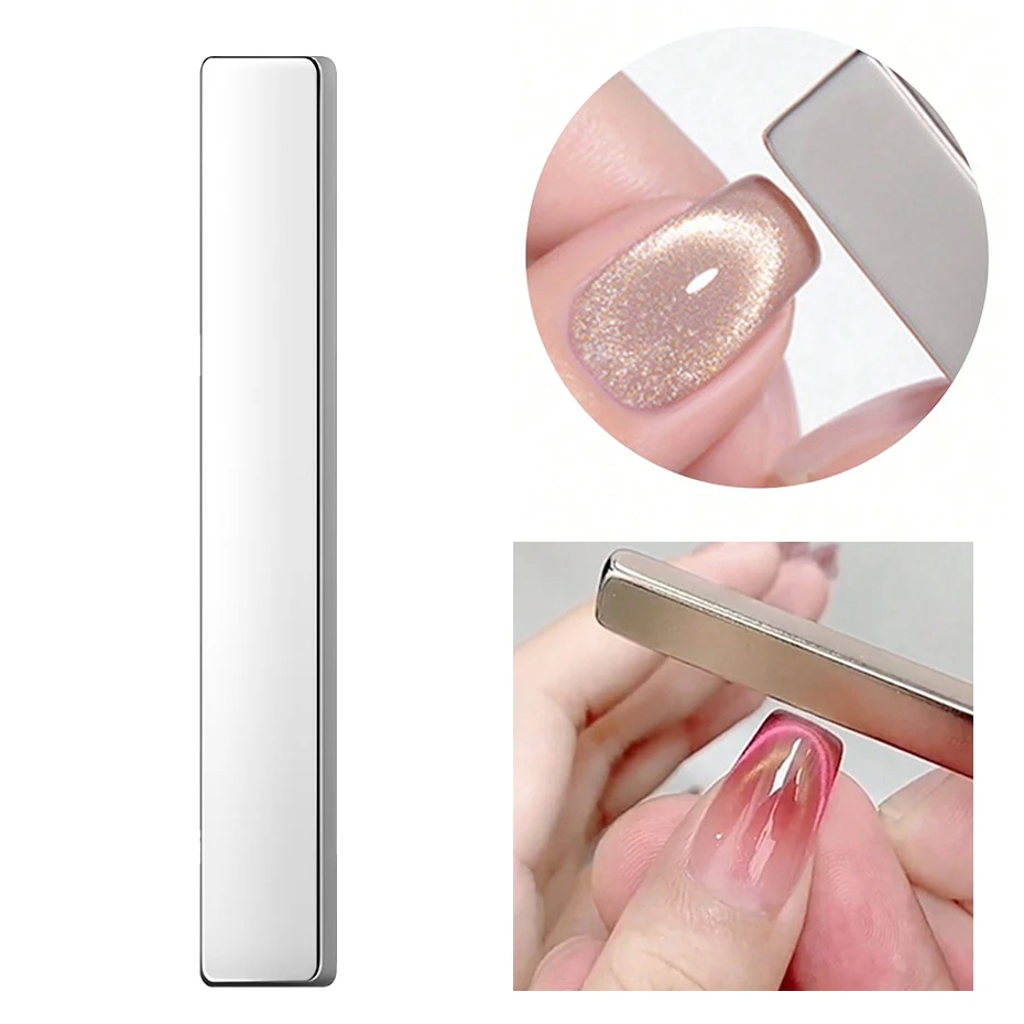 6pcs Cat Eye Nail Magnet Tool Set, French Tips Cat Eye Heart Magnets Nail Magnet Stick Cat Eye Gel Polish Magnets Tools Manicure