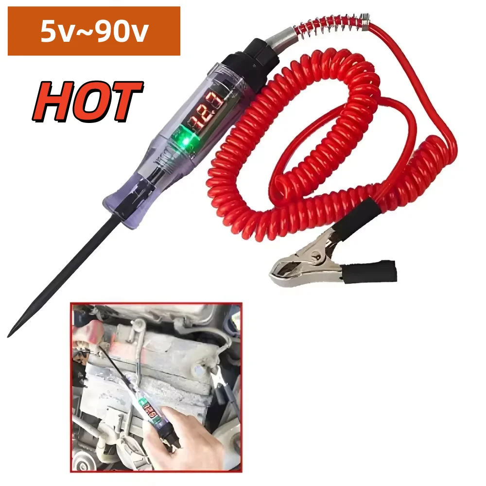 Car Truck Voltage Circuit Tester Auto 6V 24V Tools Car Diagnostic Probe Test Pen Light Bulb Electric Measuring Pen Tools