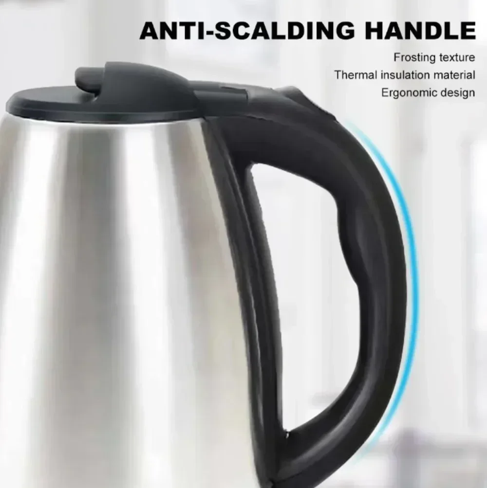2L Food-grade Stainless Steel Electric Kettle Fast Boiling Hot Water Heater, Multi-purpose Teapot for Coffee, Beverage Daily Use