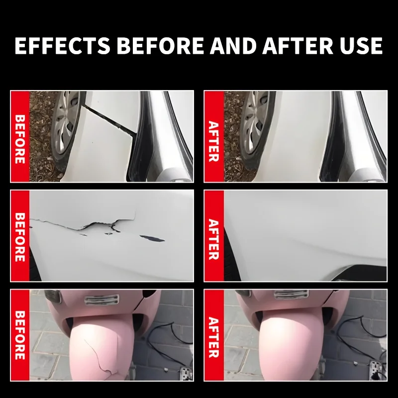 Heavy-Duty Car Bumper Plastic Adhesive - Structural Repair Adhesive for Cracks, Chips, and Impact Damage - No Welding Required, Suitable for Bumpers, Mirror Bases, Exterior Plastic Repair - Recommended by Auto Detailing Technicians, Quick Solution, Strong Adhesion, Specialized for DIY Repairs