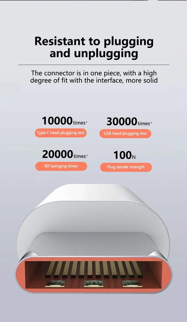 1/2/3Pcs 10A Cable 120W Super Fast Charging USB to Type C Cable For Android Highspeed Data Transfer For Xiaomi Redmi 2M Cable
