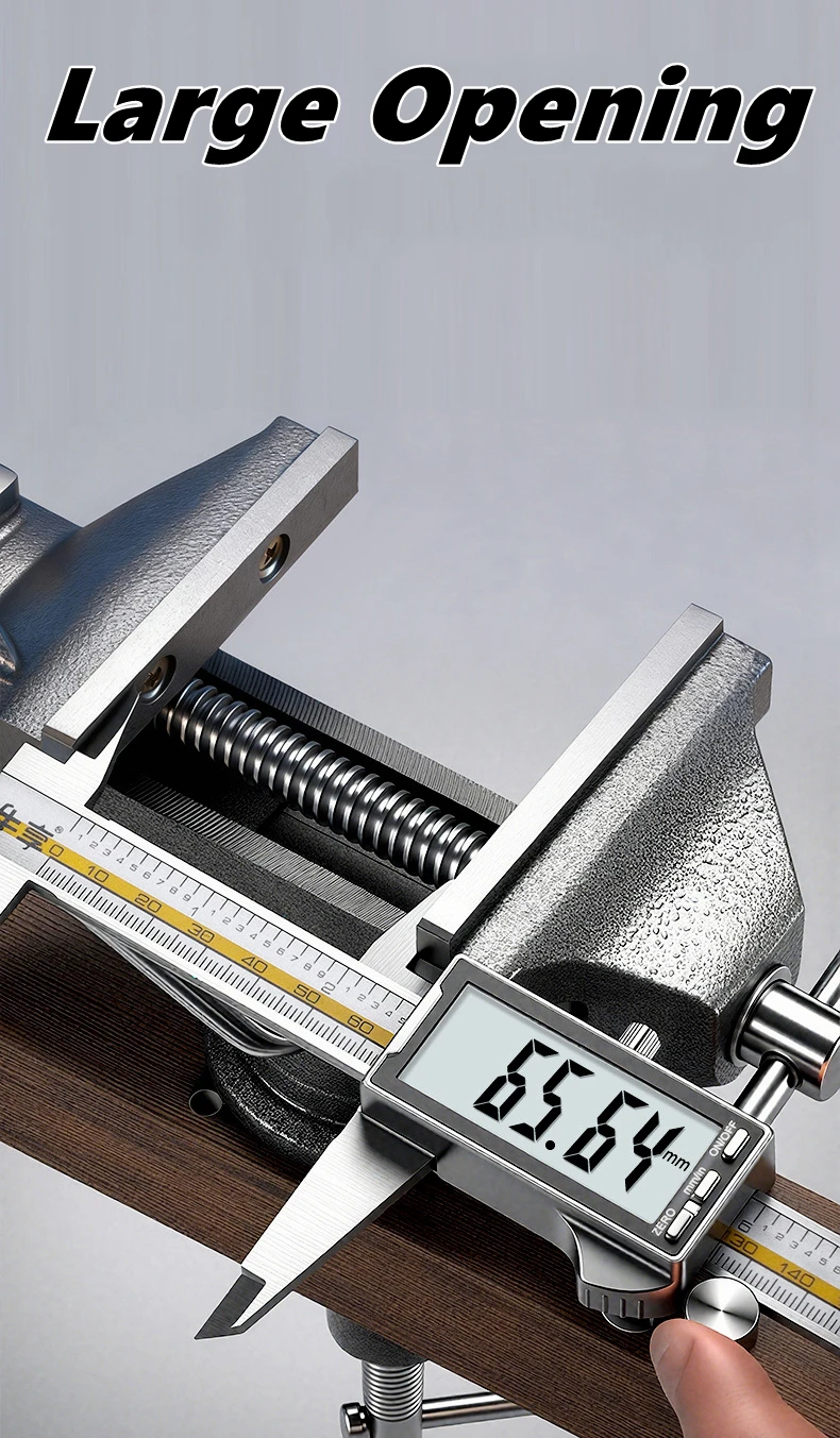 Professional Table Vise , 360° Rotation Work Clamp-On Vise, Versatile Use, Heavy Duty Construction for Woodworking, Metalworking