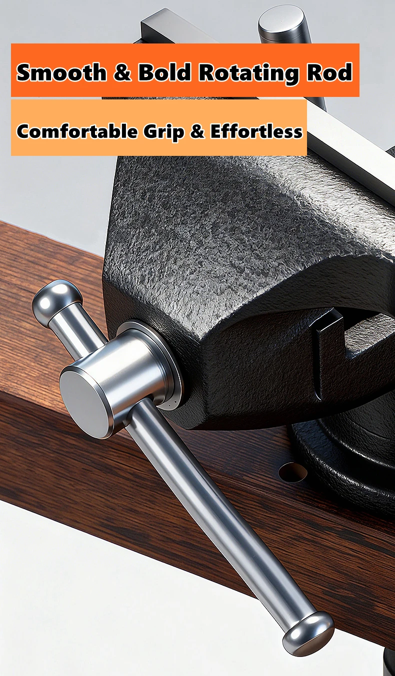 Professional Table Vise , 360° Rotation Work Clamp-On Vise, Versatile Use, Heavy Duty Construction for Woodworking, Metalworking