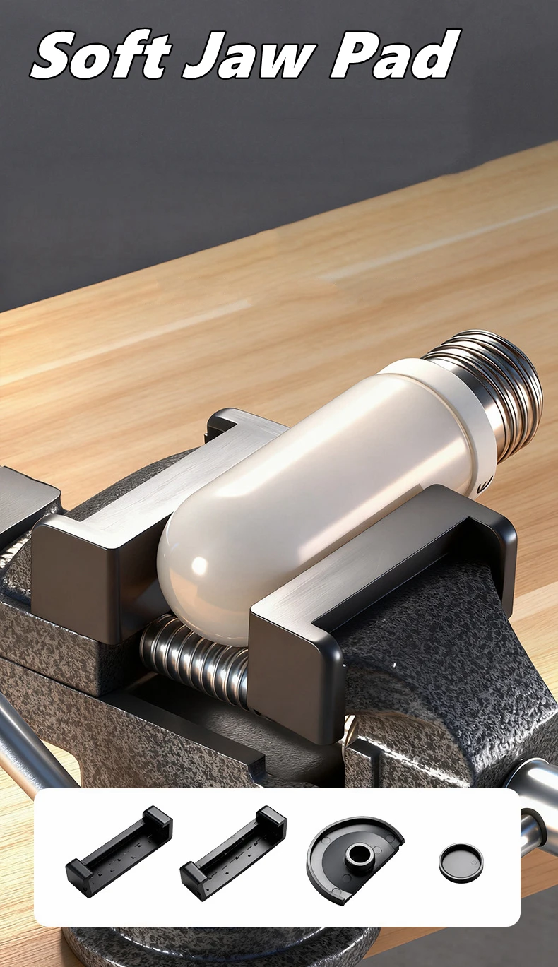 Professional Table Vise , 360° Rotation Work Clamp-On Vise, Versatile Use, Heavy Duty Construction for Woodworking, Metalworking