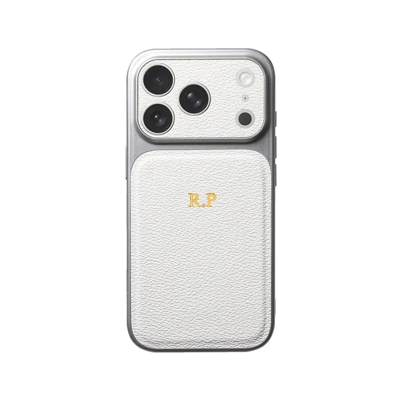 Personalise Gold Silver Initials Letter Leather Case For iPhone 15 14 13 17 Pro Max 14 16 Plus 17 Air Luxury Lens Protection Cas
