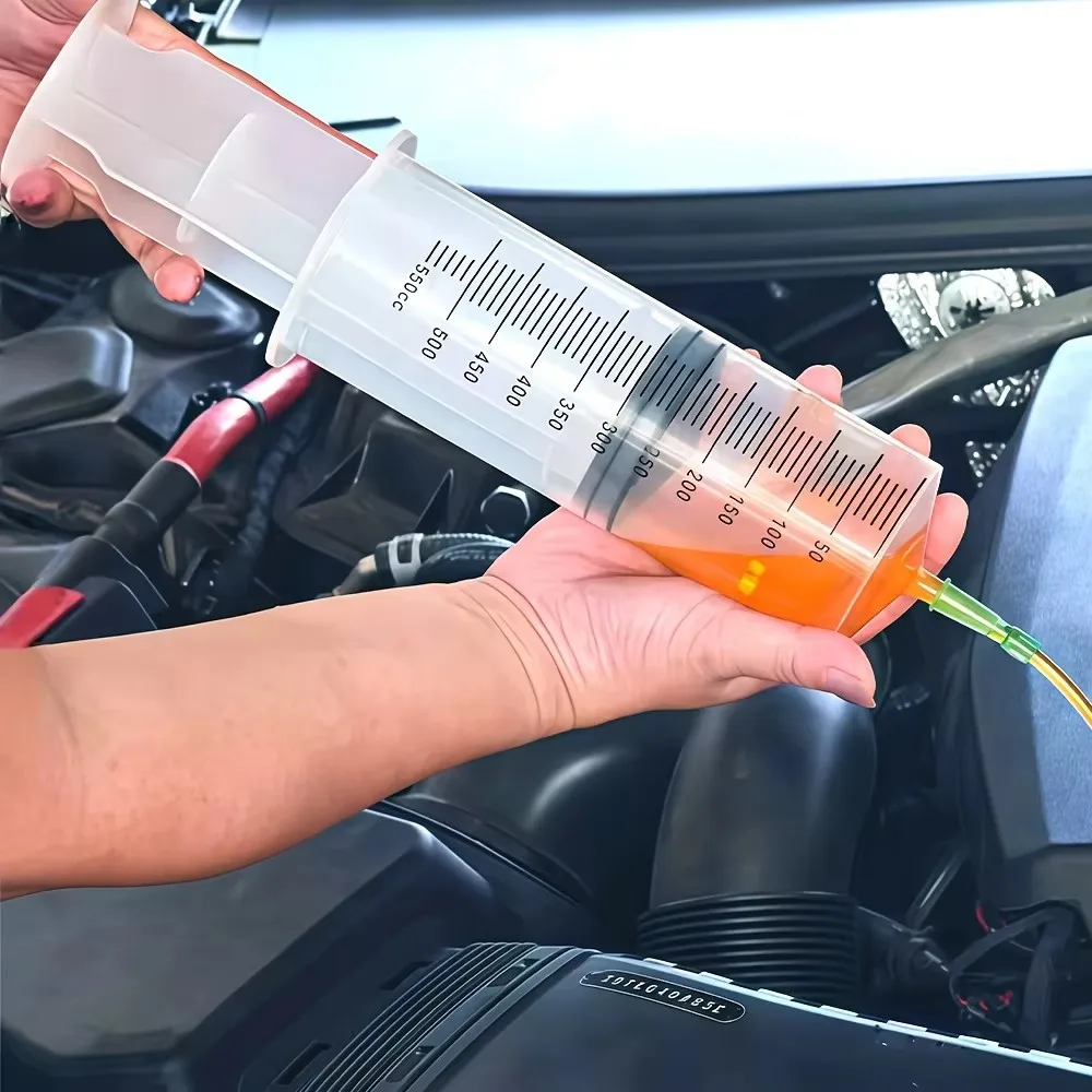 Durable Large Capacity Plastic Syringe 100Ml,150Ml,250Ml, 350ml, 550Ml,1000Ml | Car Oil Extractor Is Suitable for Laboratory Dispensing, Glue Dispensing, Watering Pets, and Veterinary Use.