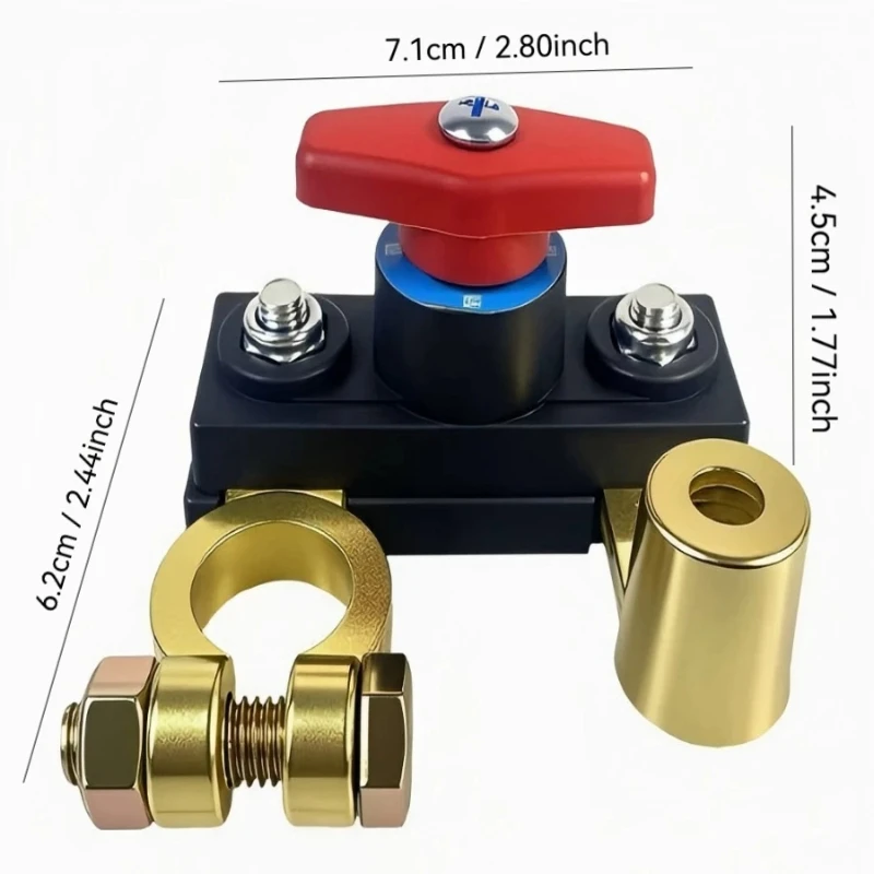 Car Battery Cut Off Switch Disconnect Automatic Circuit Breaker Anti-Leakage Switch Isolator For Cars Truck 12V/24V 