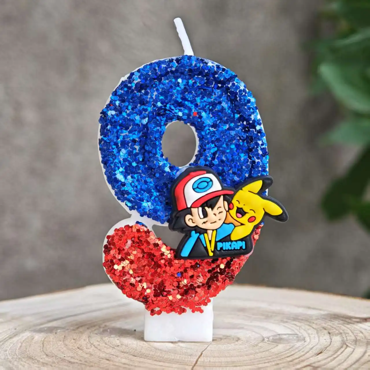 Pokemon Candle Number 0-9 Soccer Candle Pikachu Cake Decoration Boy Birthday Party for Kids Baby Shower Decor Gift
