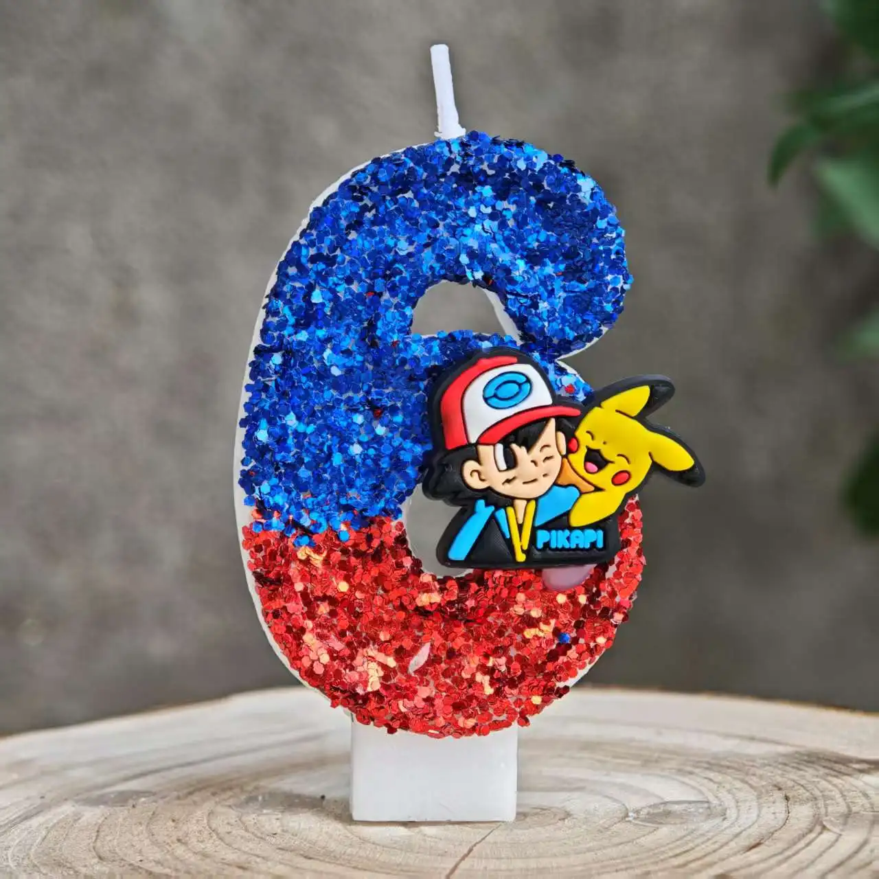 Pokemon Candle Number 0-9 Soccer Candle Pikachu Cake Decoration Boy Birthday Party for Kids Baby Shower Decor Gift