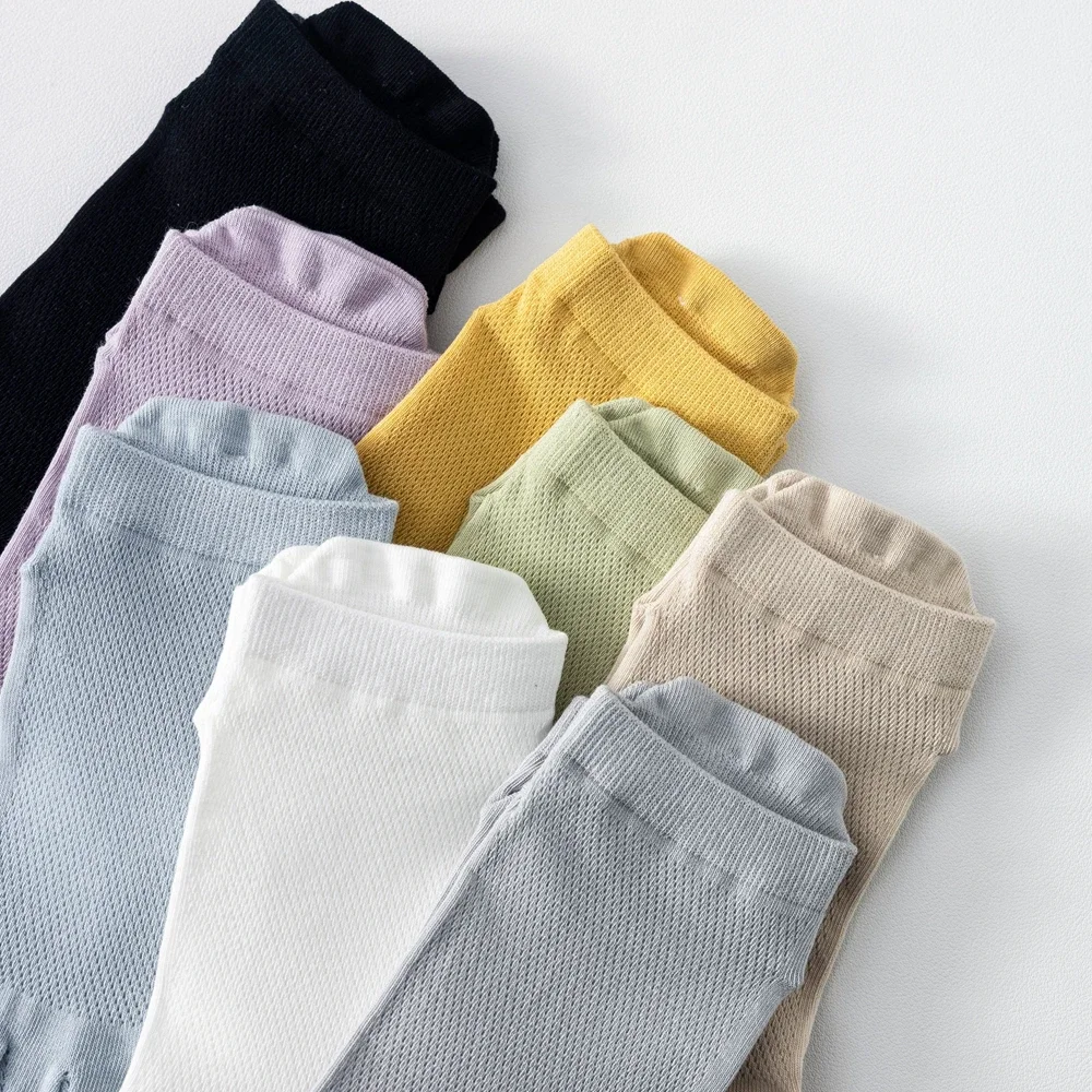 5 Pairs Women Five Finger Socks Summer Mesh Ankle Socks High Quality Cotton Low Cut Toe Socks Sports Cute