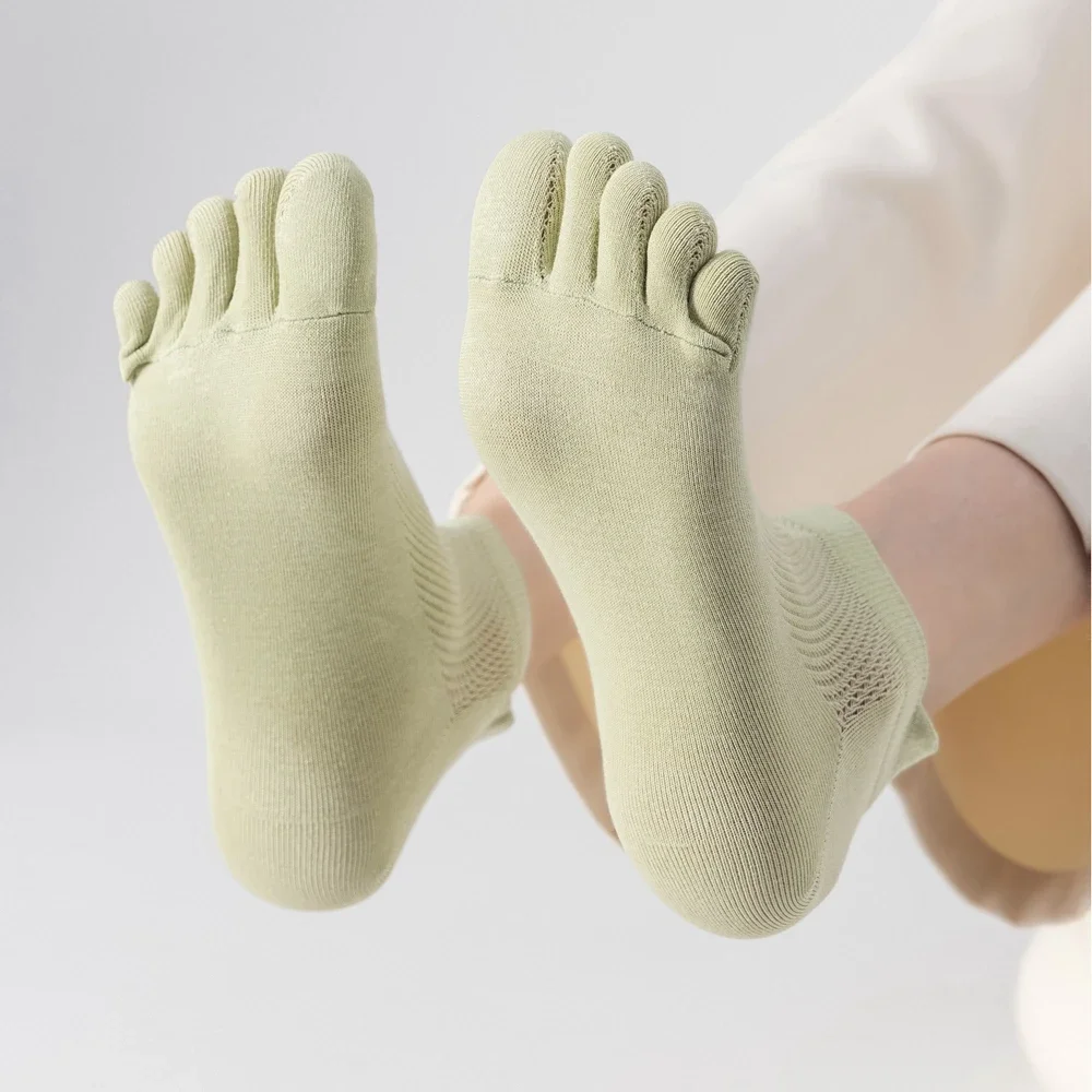 5 Pairs Women Five Finger Socks Summer Mesh Ankle Socks High Quality Cotton Low Cut Toe Socks Sports Cute