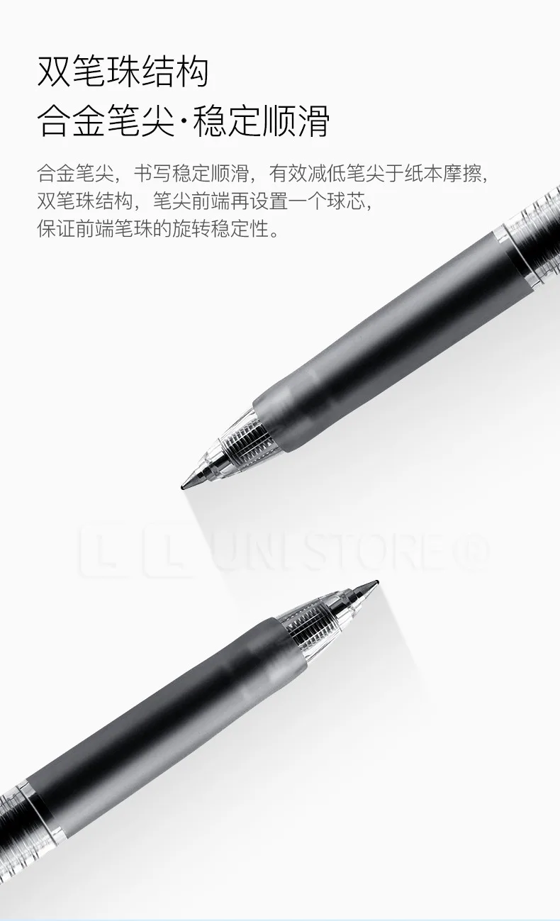 Japan Uniball Gel Pens Press Type 0.5mm Black/Blue/Red/Navy Signature Stylo Students Test Pens Bakcto School papelería Supplies
