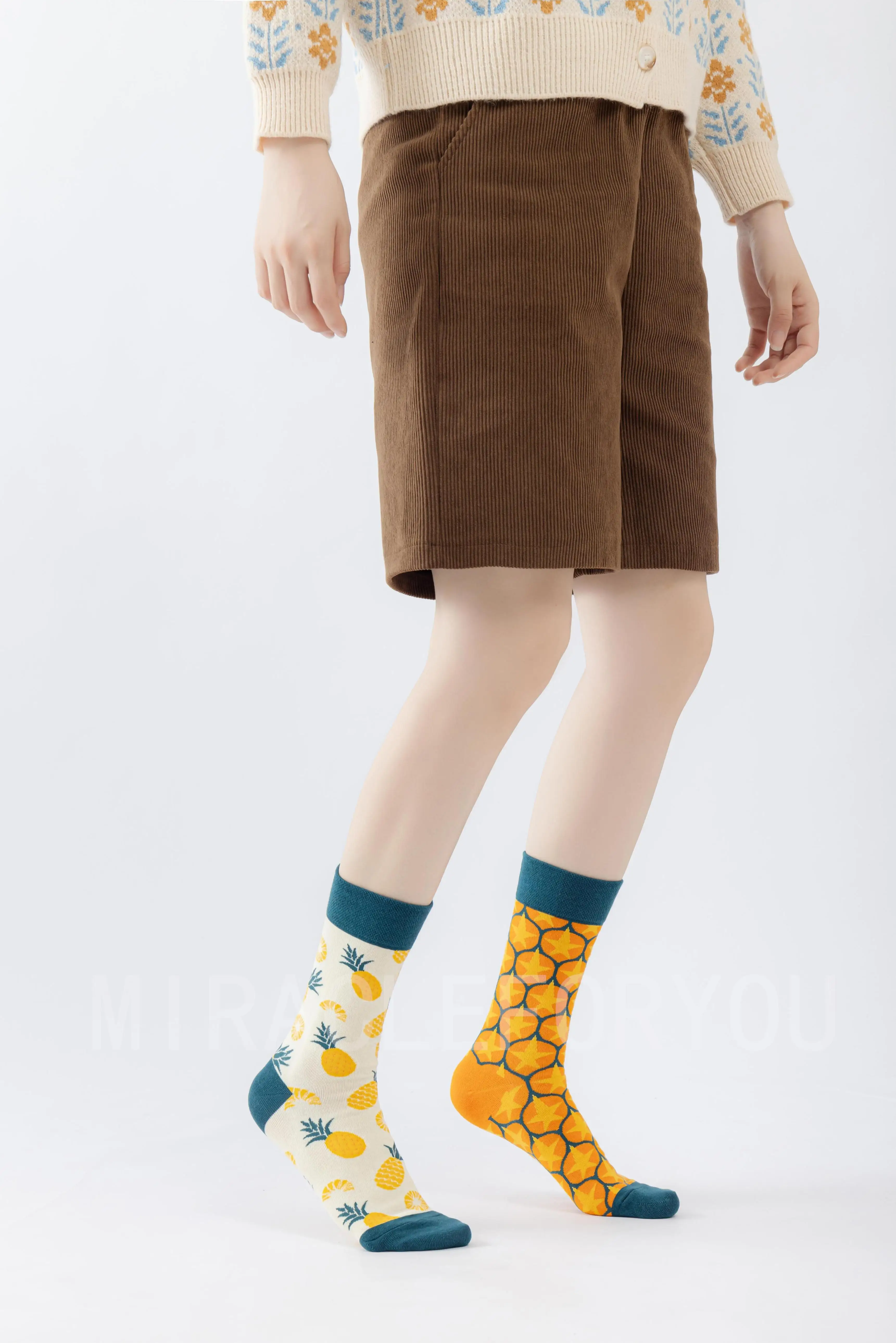 1 Pair Man Women Sock Original AB Tide Socks Colorful Socks Flowers Fruits Candy Cotton Socks Daily Friend Get-together Gifts