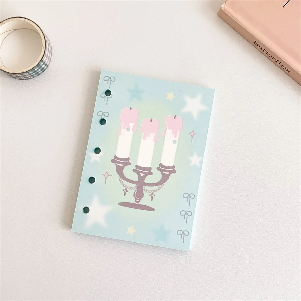 M5 5Holes Cute Loose Leaf Binder Inner Page Pocket Notebook Planner Girl Notepad Agenda Book Photo Book School Stationery