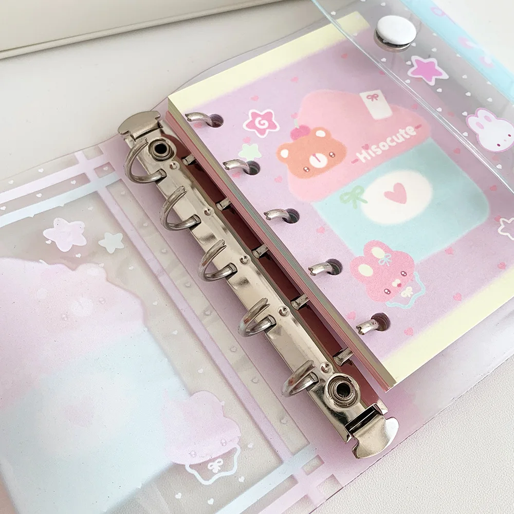 M5 5Holes Cute Loose Leaf Binder Inner Page Pocket Notebook Planner Girl Notepad Agenda Book Photo Book School Stationery