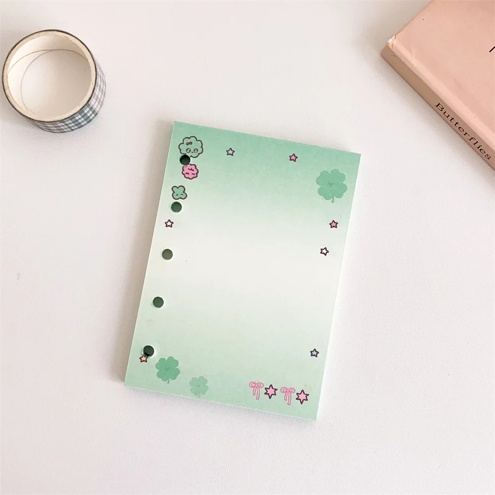M5 5Holes Cute Loose Leaf Binder Inner Page Pocket Notebook Planner Girl Notepad Agenda Book Photo Book School Stationery