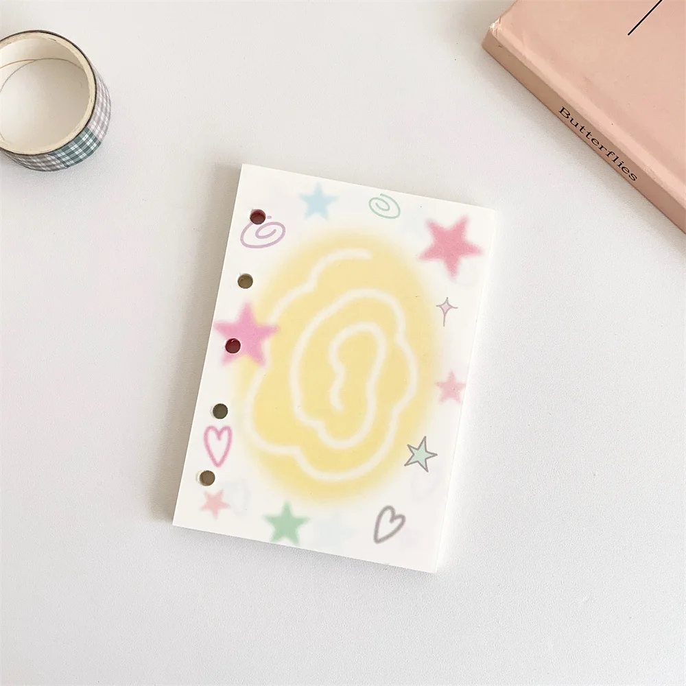 M5 5Holes Cute Loose Leaf Binder Inner Page Pocket Notebook Planner Girl Notepad Agenda Book Photo Book School Stationery
