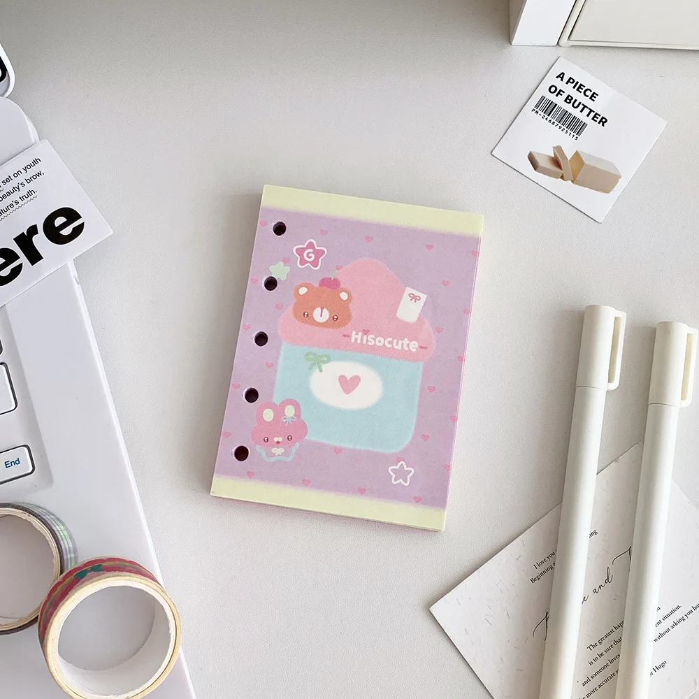 M5 5Holes Cute Loose Leaf Binder Inner Page Pocket Notebook Planner Girl Notepad Agenda Book Photo Book School Stationery