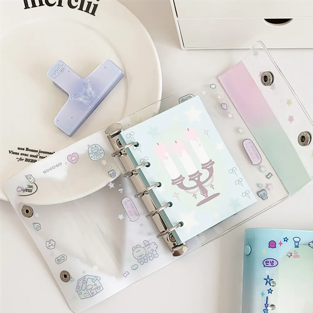 M5 5Holes Cute Loose Leaf Binder Inner Page Pocket Notebook Planner Girl Notepad Agenda Book Photo Book School Stationery